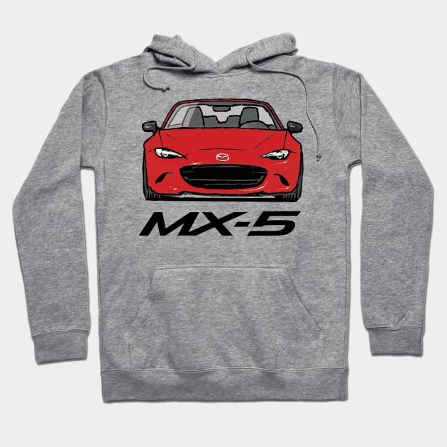 MX-5 ND Red Hoodie by Woreth